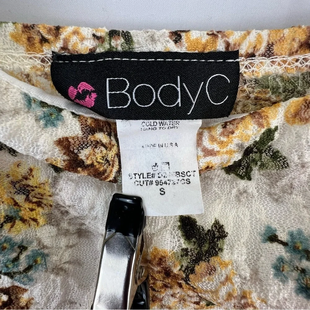 Body C - Small - Women's Top - Lace - Brown White - Strapless - Padded - Picture 4 of 10